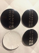 4x Sticker Range EVOQUE Wheel Centre Cap 56mm Black Silver Sticker