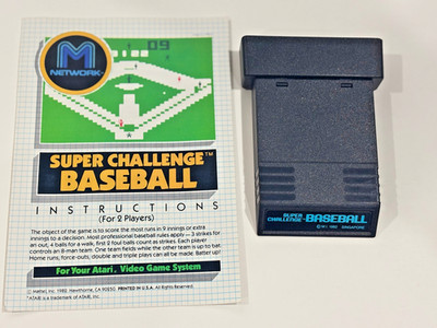 Atari 2600 game M Network Super Challenge Baseball Tested & Working!