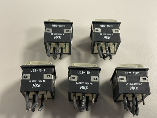NKK UB2-15H1 Light Up Button Switch - Used Lot of 5