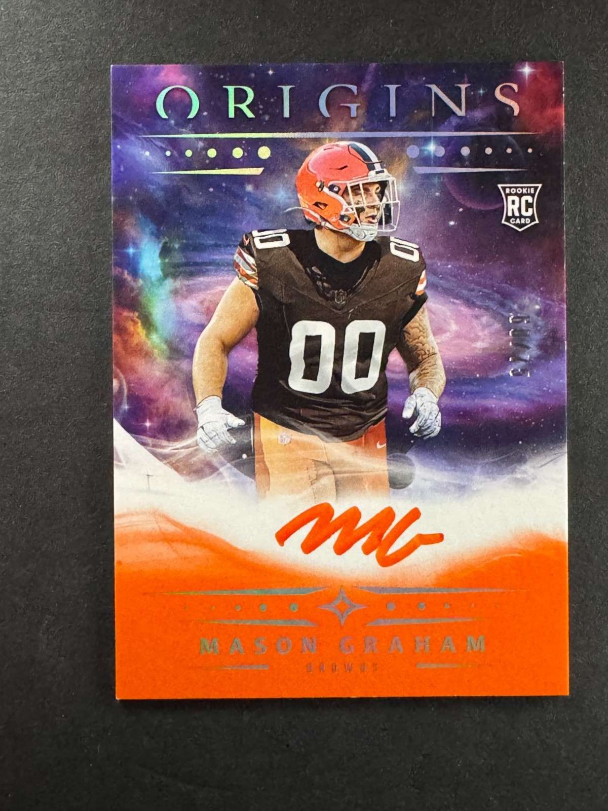Mason Graham 2025 Panini Origins Orange Rookie Auto /75 #RA-MGR