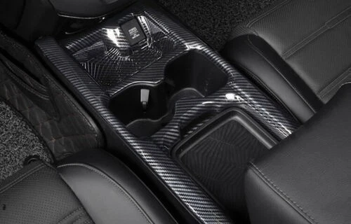 Para Honda CRV CR-V 2017-2021 Fibra de Carbono Consola Central Taza de Agua Cubierta Tapicería Foto 4 de 4