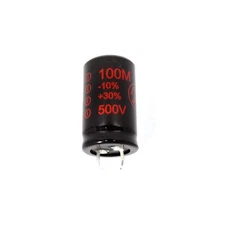 JJ Electronic 100uF/500V TE-030, electrolytic capacitor, snap-in, ø25x42mm
