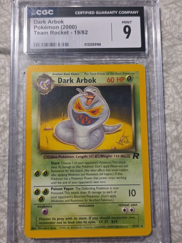 Dark Arbok (Unlimited) graded CGC 9 for sale on eBay