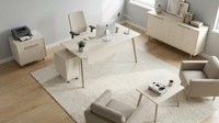 Modernes BüRo Set Mit Schreibtisch Sideboard Tisch Designer MöBel