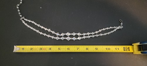 Vintage 2 Strand Crystal Aurora Borealis Necklace - Bild 2 von 8