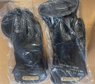 #ad #ad 3 Pairs Marigold CLASS 00 Type I Electric Linesman Insulating Gloves Black Sz 9 $49.49