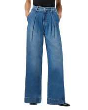 Joe's Jeans The Pleated High Rise Linen Blend Wide Leg Jeans Women's 28 Awake