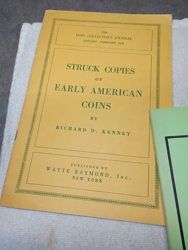 Folleto informativo de monedas de cobre coloniales de Nueva Jersey de América temprana moneda de 3 piezas de EE. UU. Foto 4 de 4