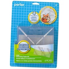 Perler Beads Large Pegboards for Kids Crafts, 4 pcs Square