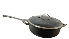 Calphalon Nonstick Frying Sauté Pan 5005 5qt 12”D 31/2” Deep W/Lid