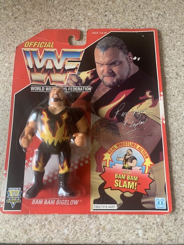 WWF / WWE BAM BAM BIGELOW HASBRO WRESTLING MOC FIG...