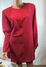 Blouse Button Down SG Sport Collection Woman's Size 1X Rich Red Color USA Made