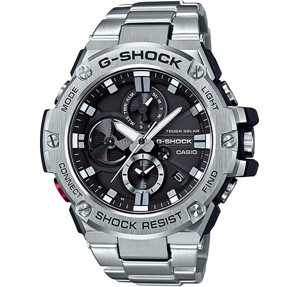 【中古・動作良好】CASIO G-SHOCK GST-B100D-1A9JF CASIO G-SHOCK GST-B100D-1AJF G-STEEL Bluetooth Solar Watch