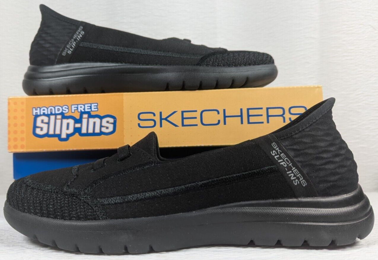 Skechers Women's Slip-On On-The-Go-Flex-Top Notch Sneakers Size 6 136543/BBK