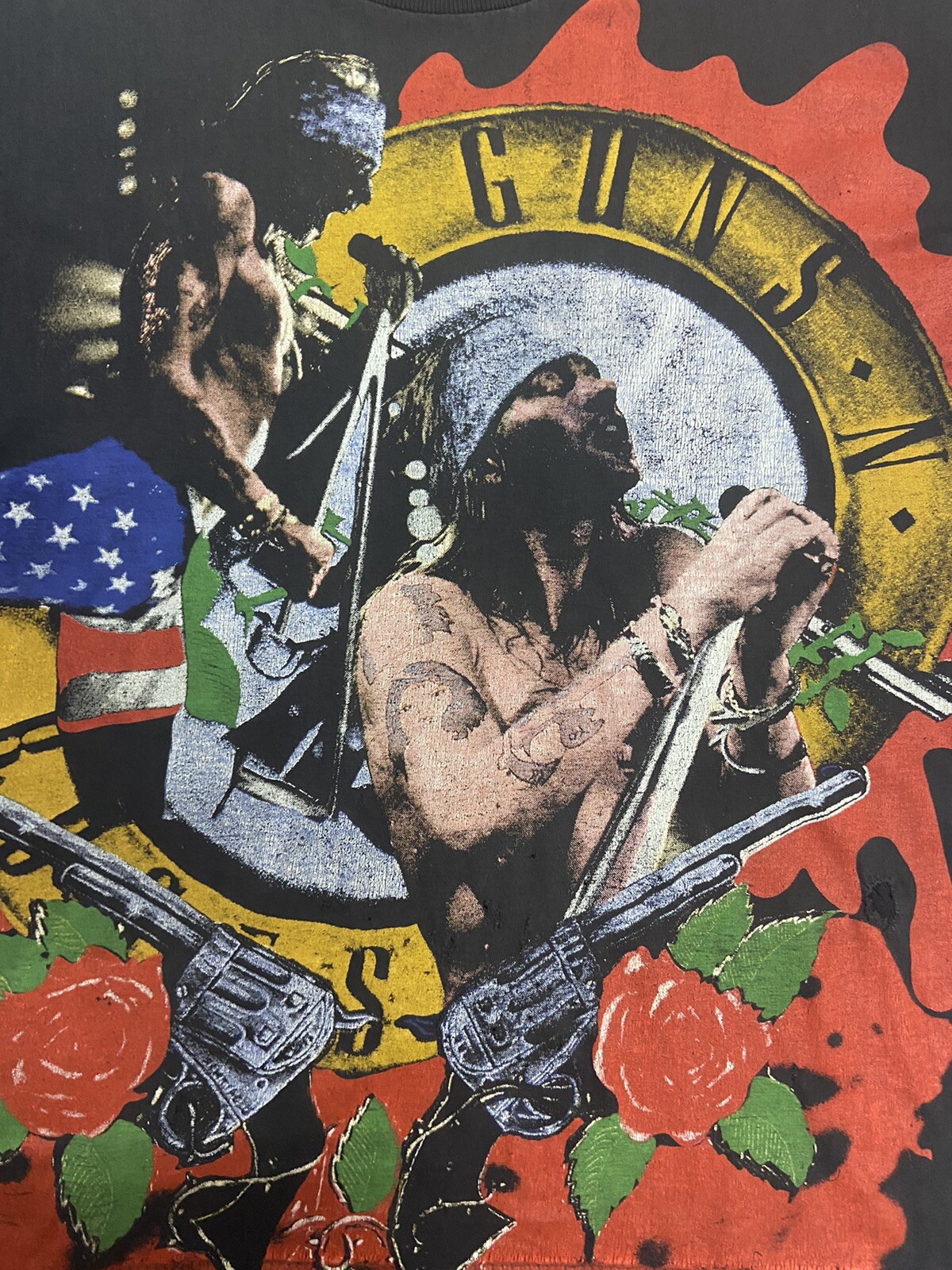 Gemed Roses Vintage 90s Guns N Roses AOP T-Shirt Kill Your Idol A… - Gem