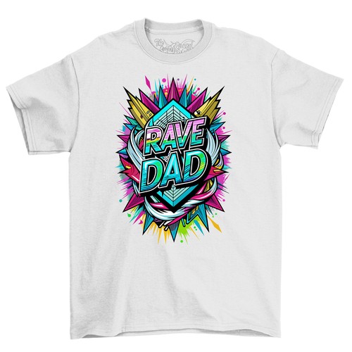 Rave Dad Funny T-shirt - Colorful Design for the Ultimate Party Parent! Unisex P - Picture 5 of 46