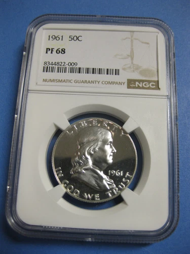 1961 Proof Franklin Half Dollar NGC PF 68  #22-009