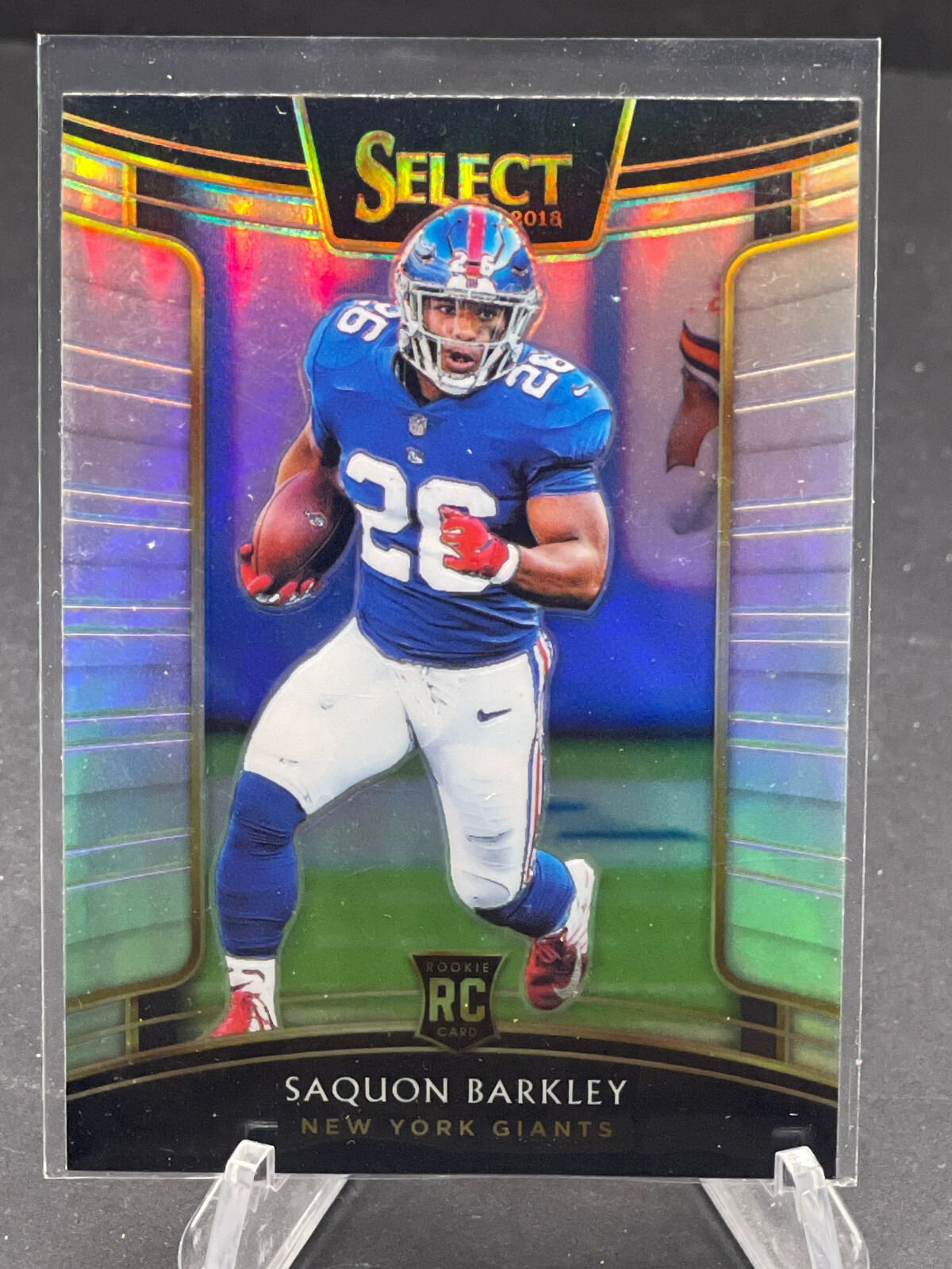 2018 SAQUON BARKLEY PANINI SELECT SILVER PRIZM ROOKIE CARD #17 MVP! RC SP