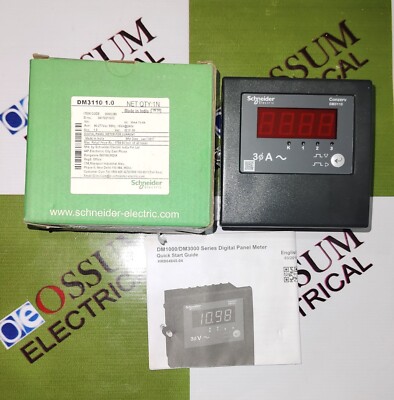 SCHNEIDER ELECTRIC DM3110 DREIPHASEN AMPERE METER SPANNUNG 90-277VAC SCHNELLE...