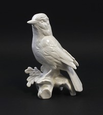 9959206-d Ens Porcelain Figurine Bird Jay White H17cm
