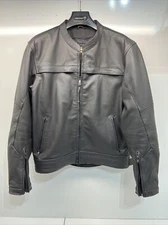 HIGHWAY 21 GUNNER JACKET BLACK 83716 LARGE LEATHER LN
