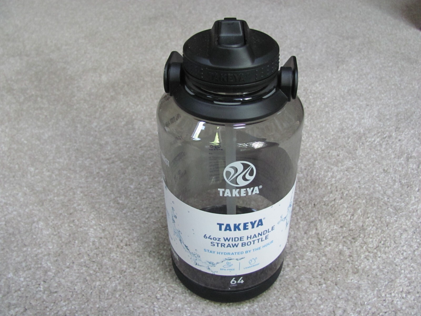 Brand New Takeya Motivational Tritan Straw Water Bottle, 64 