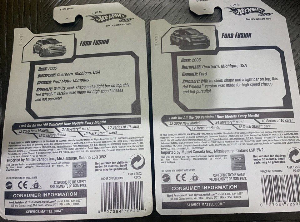 Hot Wheels Ford Fusion полиция - Изображение 2 из 2