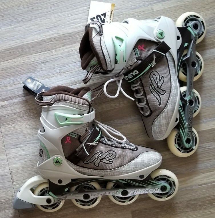 K2 Athena W Inline Rollerblades t-nine Breast Cancer Size US