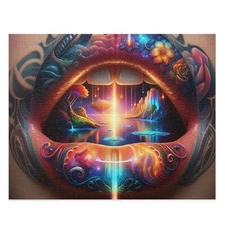 Puzzle 500-Piece Surreal Open Lips Fantasy Artwork