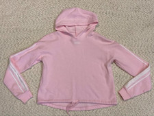 JUSTICE ACTIVE Pullover Hoodie Cropped Pull Waist Tie  14 / 16  PINK