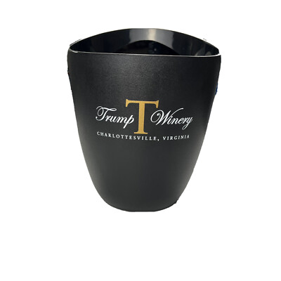 Trump Winery Black Wine Bucket Chiller Cooler Charlottesville VA RARE FIND