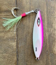 Glow /Pink Slow Pitch Jig 180gms Double assist Hooks high Quality Tuna