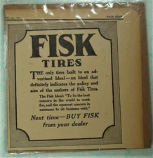 Fisk Tires Newspaper Ad April 21, 1920 old vintage auto tire advertising 1920's
