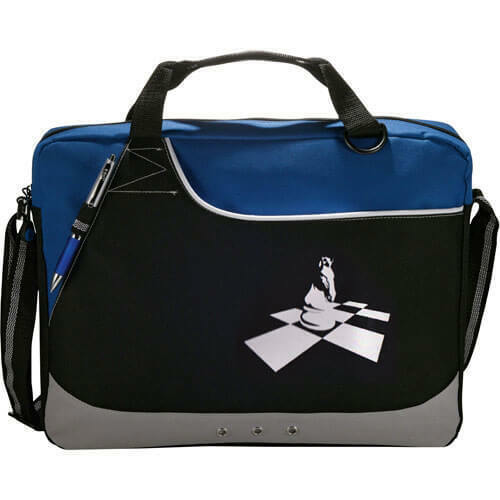 Deluxe Day Brief Chess Bag with Knight on Board design - Picture 1 of 1
