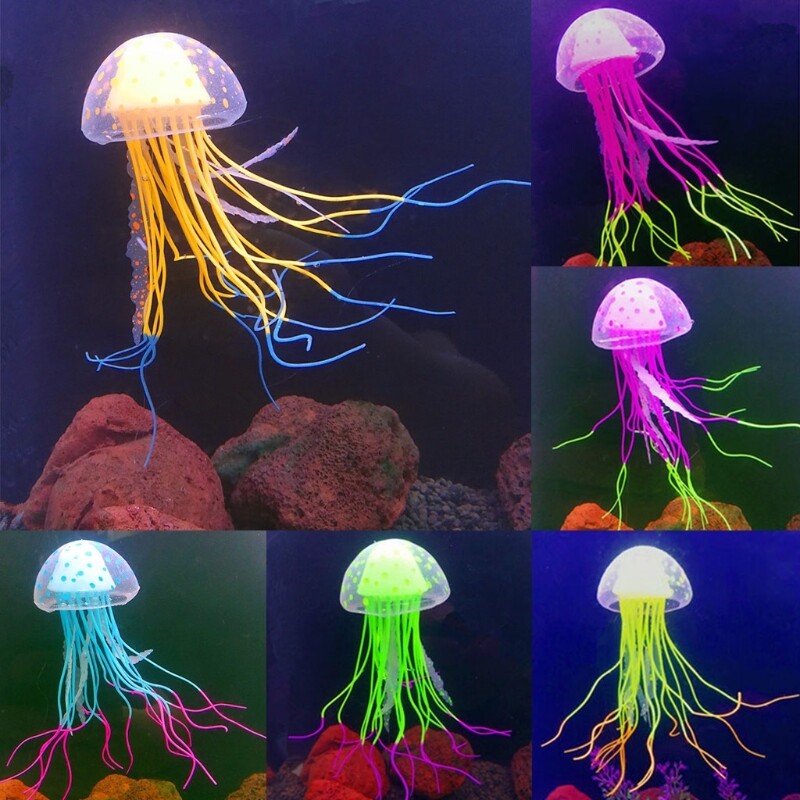 Jellyfish Fish for Decorations Floating Simulation Ornament Glow Decoration