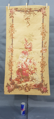 Vintage French Beautiful Froral Scene Wall Hanging Tapestry 117x58 cm - Picture 2 of 14