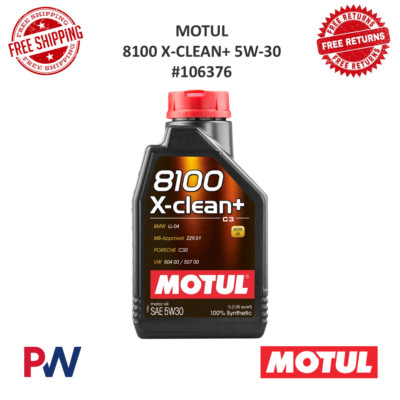 Motul Motor Oil 8100 X-Clean SAE 5W30 Full Synthetic Engine Oil 1 Liters #106376