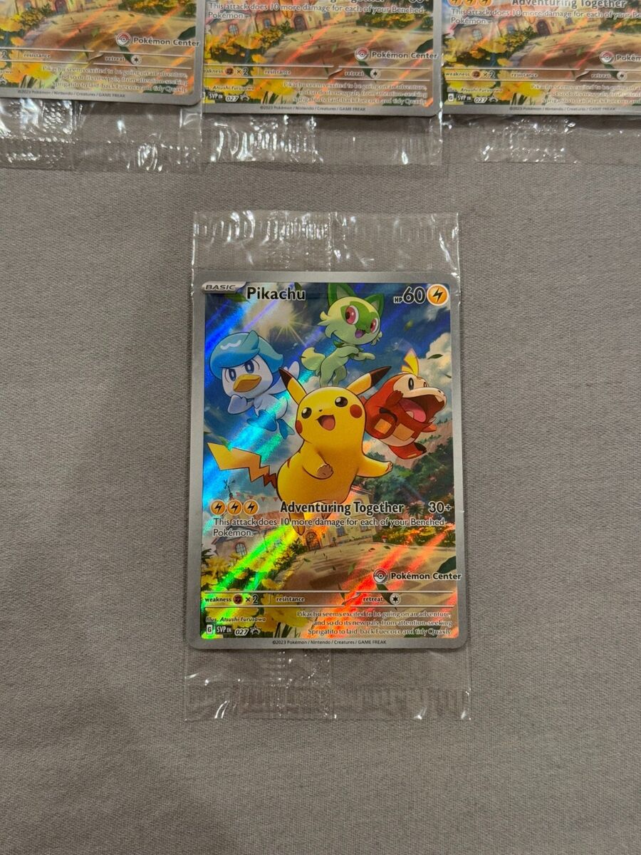 Pokemon Paldea Evolved Pikachu Pokemon Center PC ETB Promo Pokemon Paldea Evolved Pikachu Pokemon Center PC ETB Promo