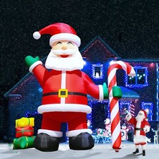 33FT Giant Christmas Inflatable Santa Claus Outdoor Decor Blow Up Yard Outside