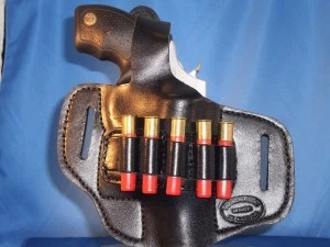 RANCH BELT RIDE BLACK/BROWN CHOOSE:Color,RH,LH-hand&MORE OWB Leather Gun Holster - Image 4 of 4