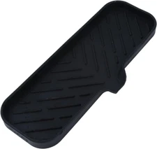 Silicone Soap Dish with Drain Spout - Sink Organizer for Kitchen & Bathroom