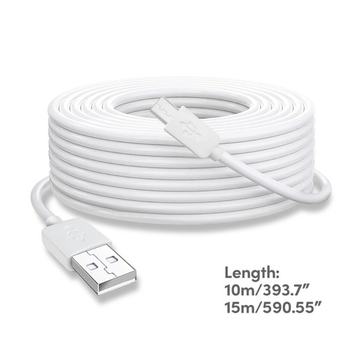 USB to Micro USB Charger Cable for / Camera / CCTV Camera 10m/15m - Zdjęcie 8 z 19