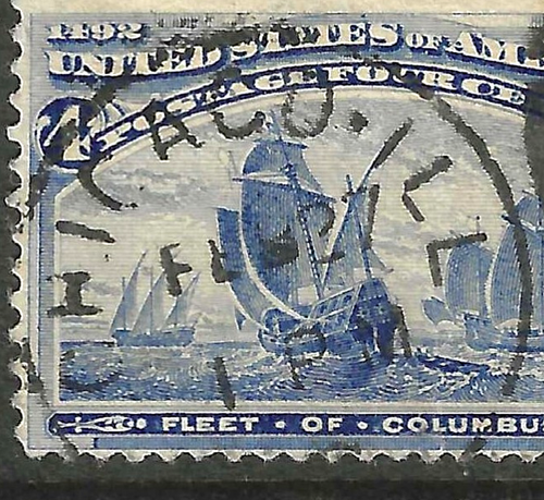 SC #233 CHICAGO Duplex Cancel 4 Cent Columbian 1893 US 9B84 - Bild 2 von 2