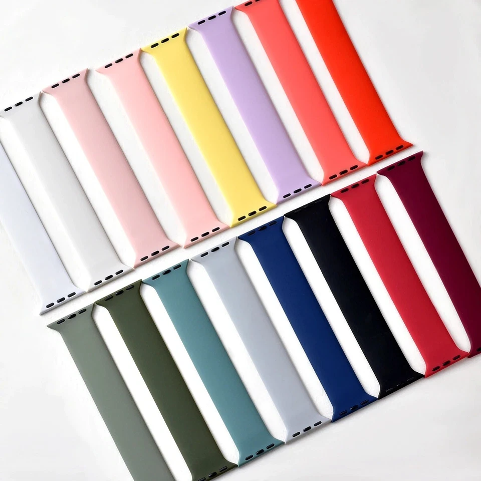 Silicone Solo Loop Band Strap Hot For Apple Watch Series 10 9 8 7 6 42/44/45 mm - Image 2 of 4
