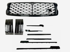 Black SVO Style Grille Side Vents Door Trims Kit Fits Range Rover L405 2013-2017