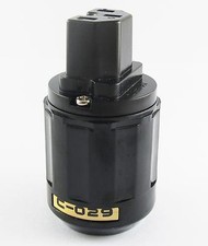 5 x Power Female IEC Connector for Audio Black  Pure Copper C-029