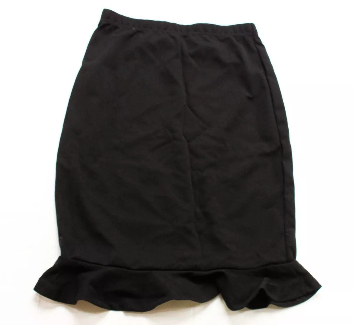 High waisted ruffle hem pencil clearance skirt