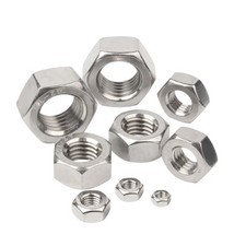 Left Hand Thread Hex Full Nuts A2 Stainless Steel M4 M5 M6 M8 M10 M12 M14 M16