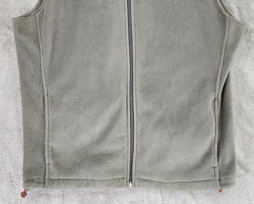Woolrich Vest Mens XLarge Heather Gray Casual Dadcore Full Zip Pockets Fleece - Picture 9 of 11