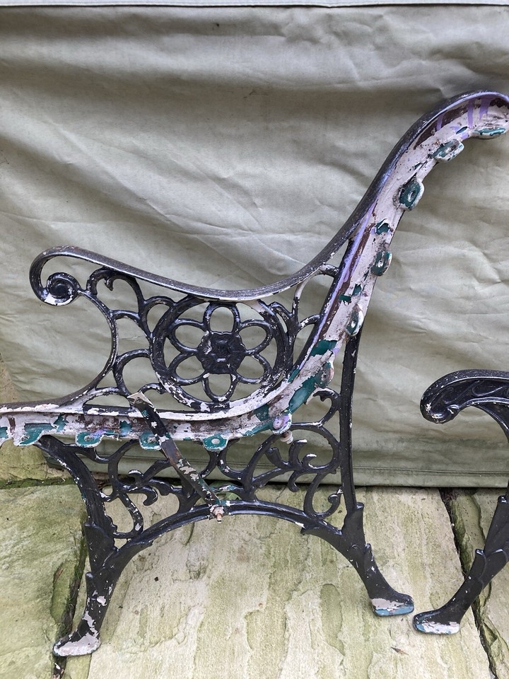 cast iron bench ends used eBay